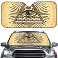 Illuminati Eye Print Car Windshield Sun Shade