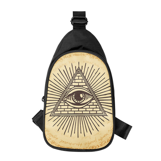Illuminati Eye Print Chest Bag