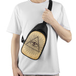 Illuminati Eye Print Chest Bag