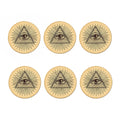 Illuminati Eye Print Coaster Set