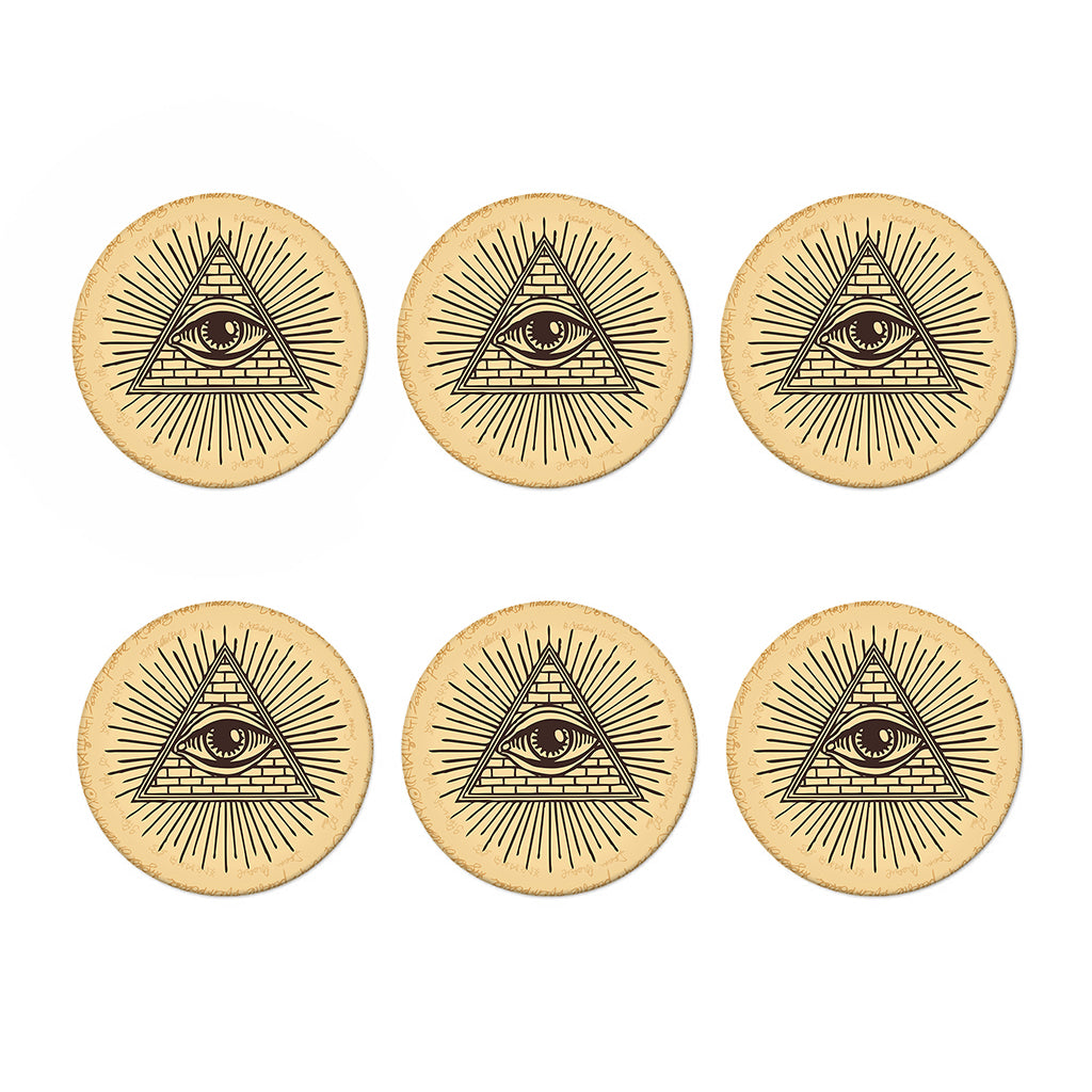 Illuminati Eye Print Coaster Set