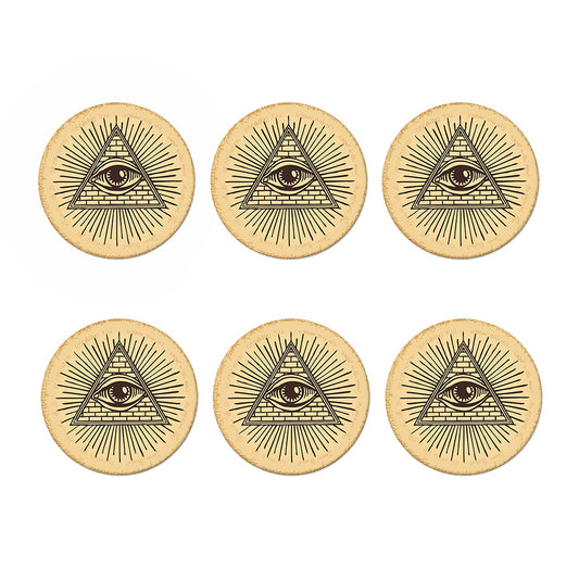 Illuminati Eye Print Coaster Set