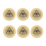 Illuminati Eye Print Coaster Set
