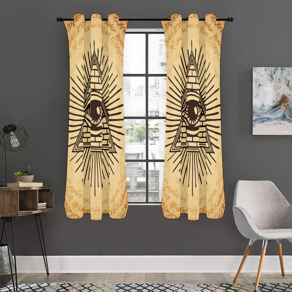 Illuminati Eye Print Curtain
