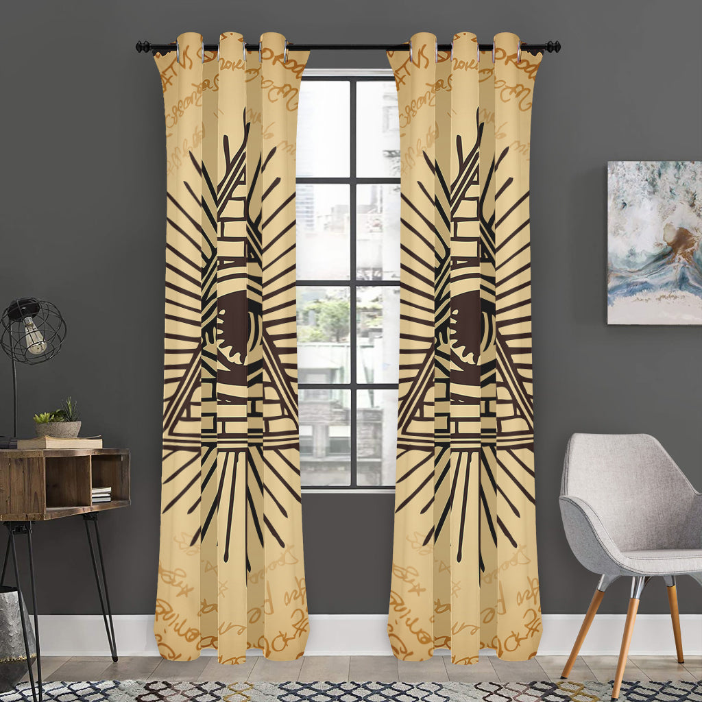 Illuminati Eye Print Curtain