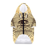 Illuminati Eye Print Dog Zip Up Hoodie