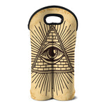 Illuminati Eye Print Double Neoprene Wine Tote