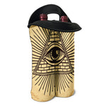 Illuminati Eye Print Double Neoprene Wine Tote