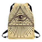 Illuminati Eye Print Drawstring Backpack