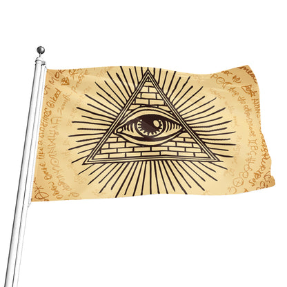 Illuminati Eye Print Flag