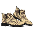 Illuminati Eye Print Flat Ankle Boots