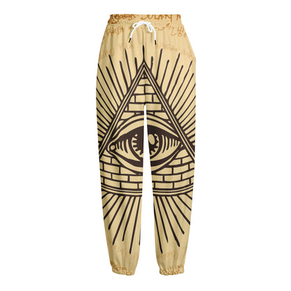 Illuminati Eye Print Fleece Lined Knit Pants