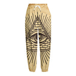 Illuminati Eye Print Fleece Lined Knit Pants