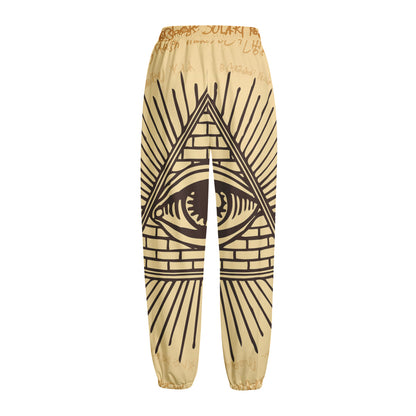 Illuminati Eye Print Fleece Lined Knit Pants
