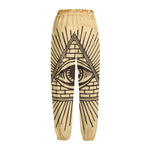 Illuminati Eye Print Fleece Lined Knit Pants