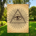 Illuminati Eye Print Garden Flag