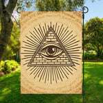 Illuminati Eye Print Garden Flag