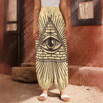 Illuminati Eye Print Harem Pants
