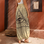 Illuminati Eye Print Harem Pants