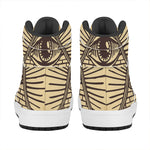 Illuminati Eye Print High Top Leather Sneakers