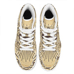 Illuminati Eye Print High Top Leather Sneakers