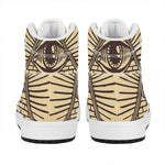 Illuminati Eye Print High Top Leather Sneakers