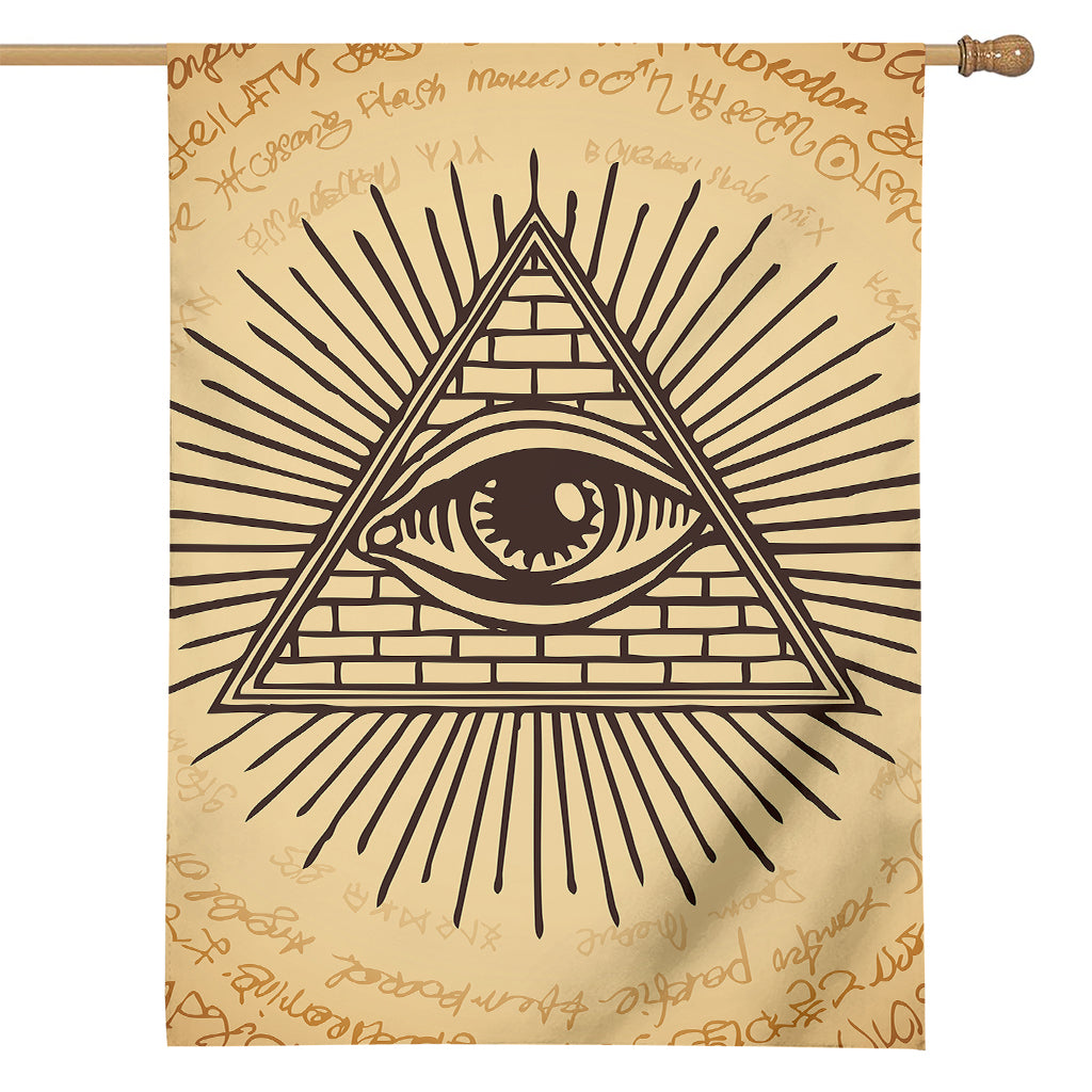 Illuminati Eye Print House Flag