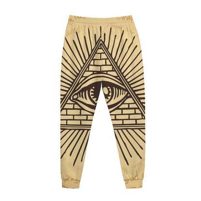 Illuminati Eye Print Jogger Pants