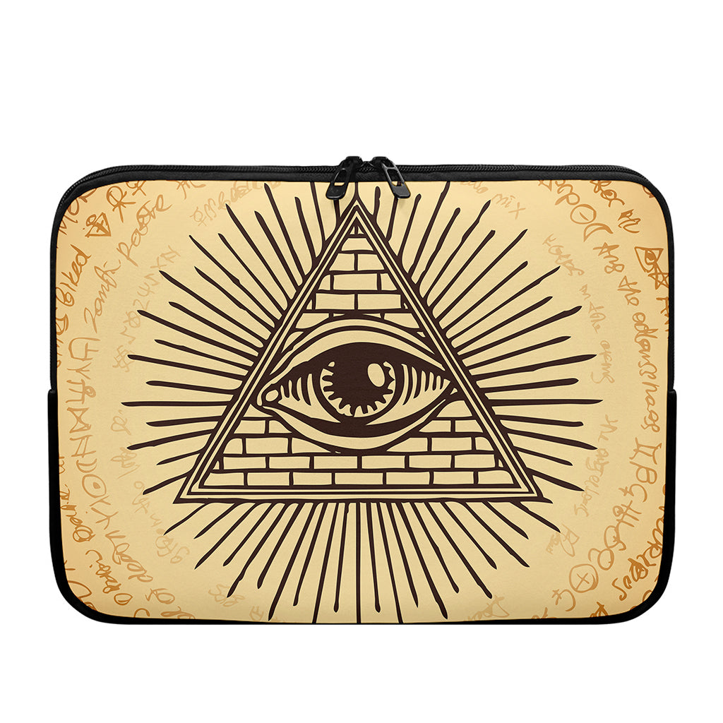 Illuminati Eye Print Laptop Sleeve