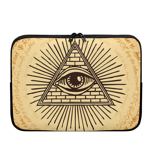 Illuminati Eye Print Laptop Sleeve