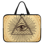 Illuminati Eye Print Laptop Sleeve With Handle