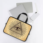 Illuminati Eye Print Laptop Sleeve With Handle