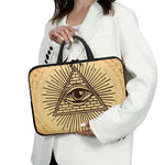 Illuminati Eye Print Laptop Sleeve With Handle