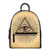 Illuminati Eye Print Leather Backpack