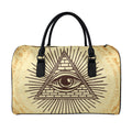 Illuminati Eye Print Leather Duffel Bag