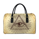 Illuminati Eye Print Leather Duffle Bag