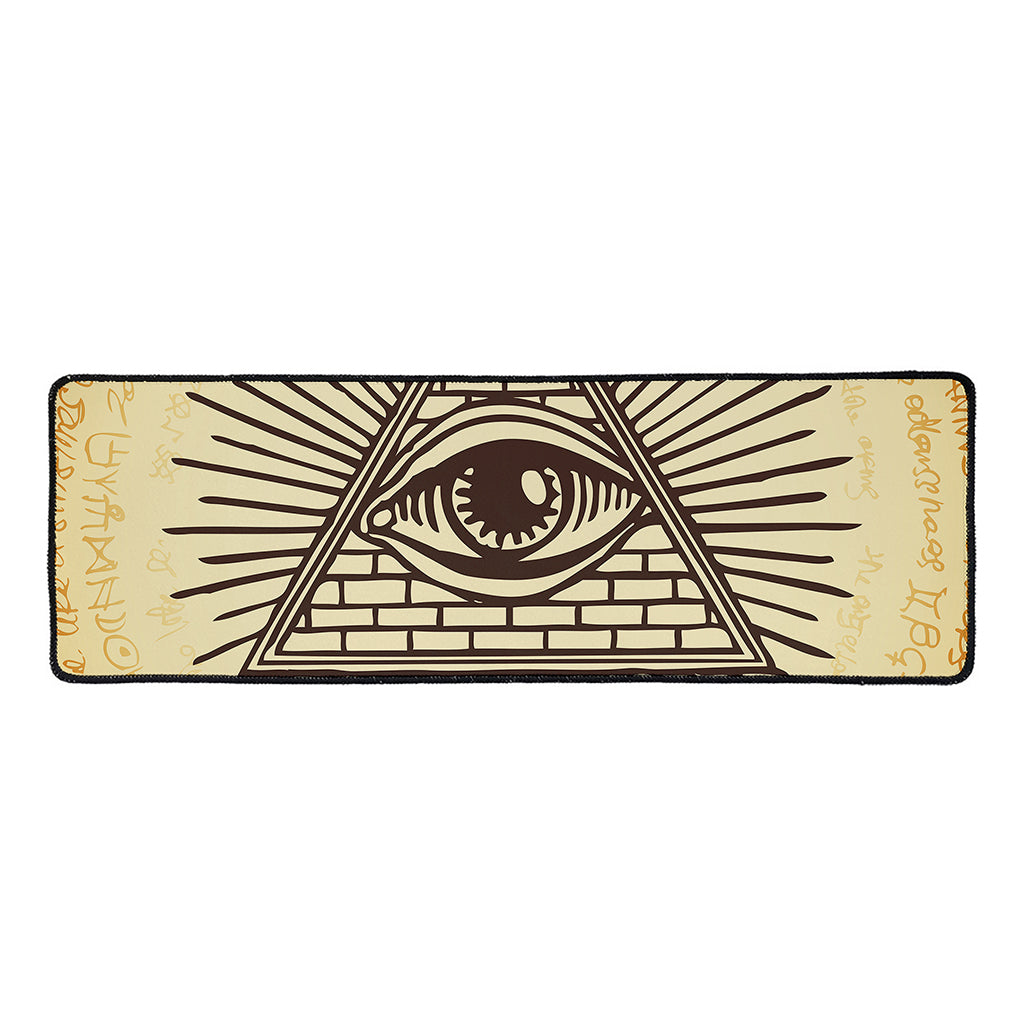 Illuminati Eye Print Long Kitchen Mat