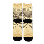 Illuminati Eye Print Long Socks