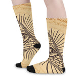 Illuminati Eye Print Long Socks