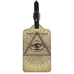 Illuminati Eye Print Luggage Tag
