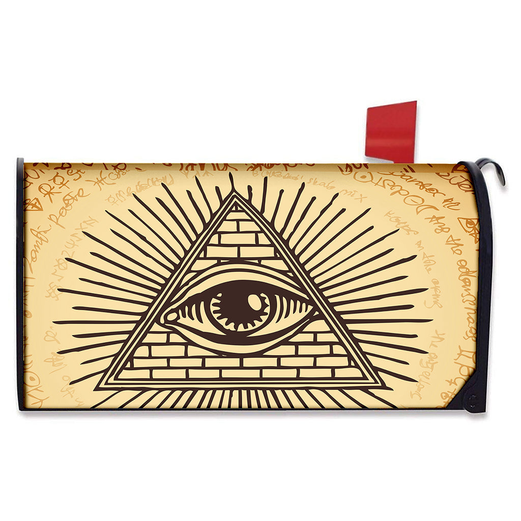 Illuminati Eye Print Mailbox Cover