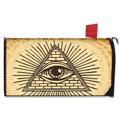 Illuminati Eye Print Mailbox Cover