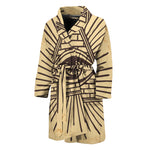 Illuminati Eye Print Men's Bathrobe