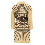 Illuminati Eye Print Men's Bathrobe