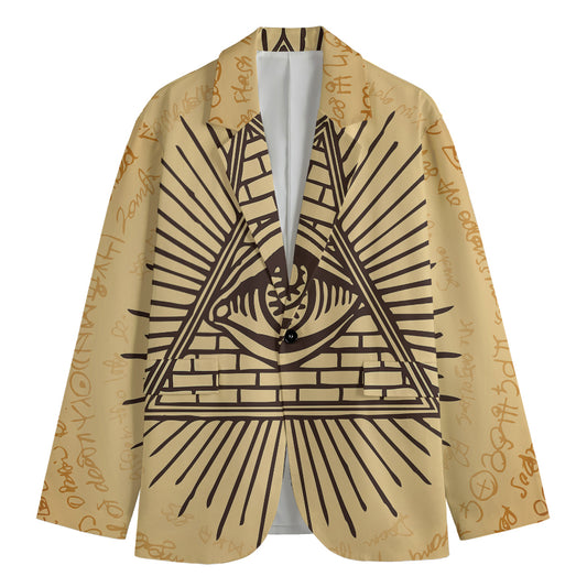 Illuminati Eye Print Men's Blazer