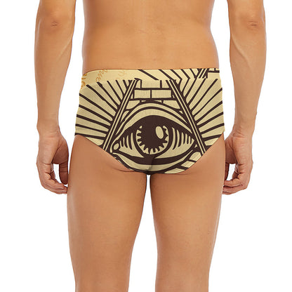 Illuminati Eye Print Men's Briefs