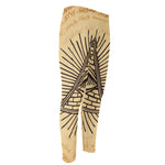 Illuminati Eye Print Men's Compression Pants