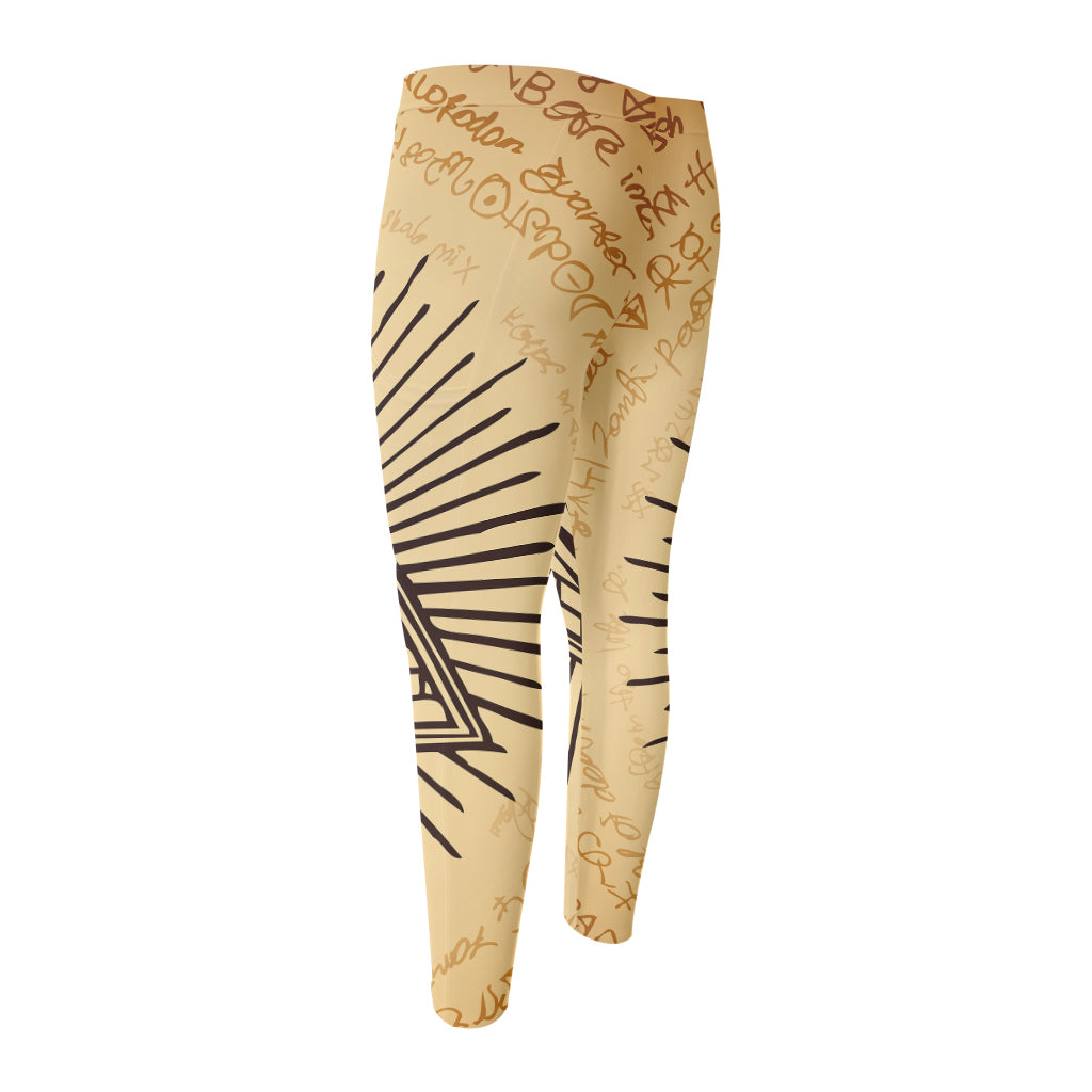 Illuminati Eye Print Men's Compression Pants