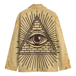 Illuminati Eye Print Men's Cotton Blazer