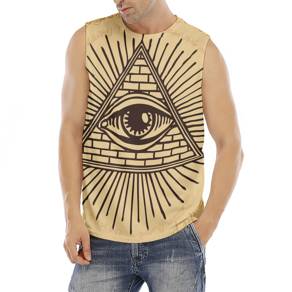 Illuminati Eye Print Men's Fitness Tank Top
